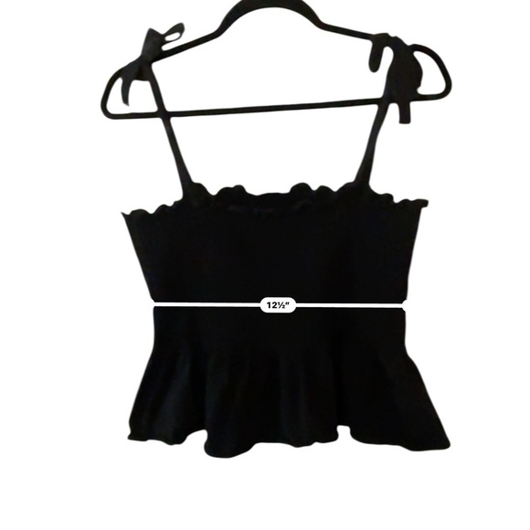 H&M Black Ruffled Smocked Tank Top - Picture 5 of 5